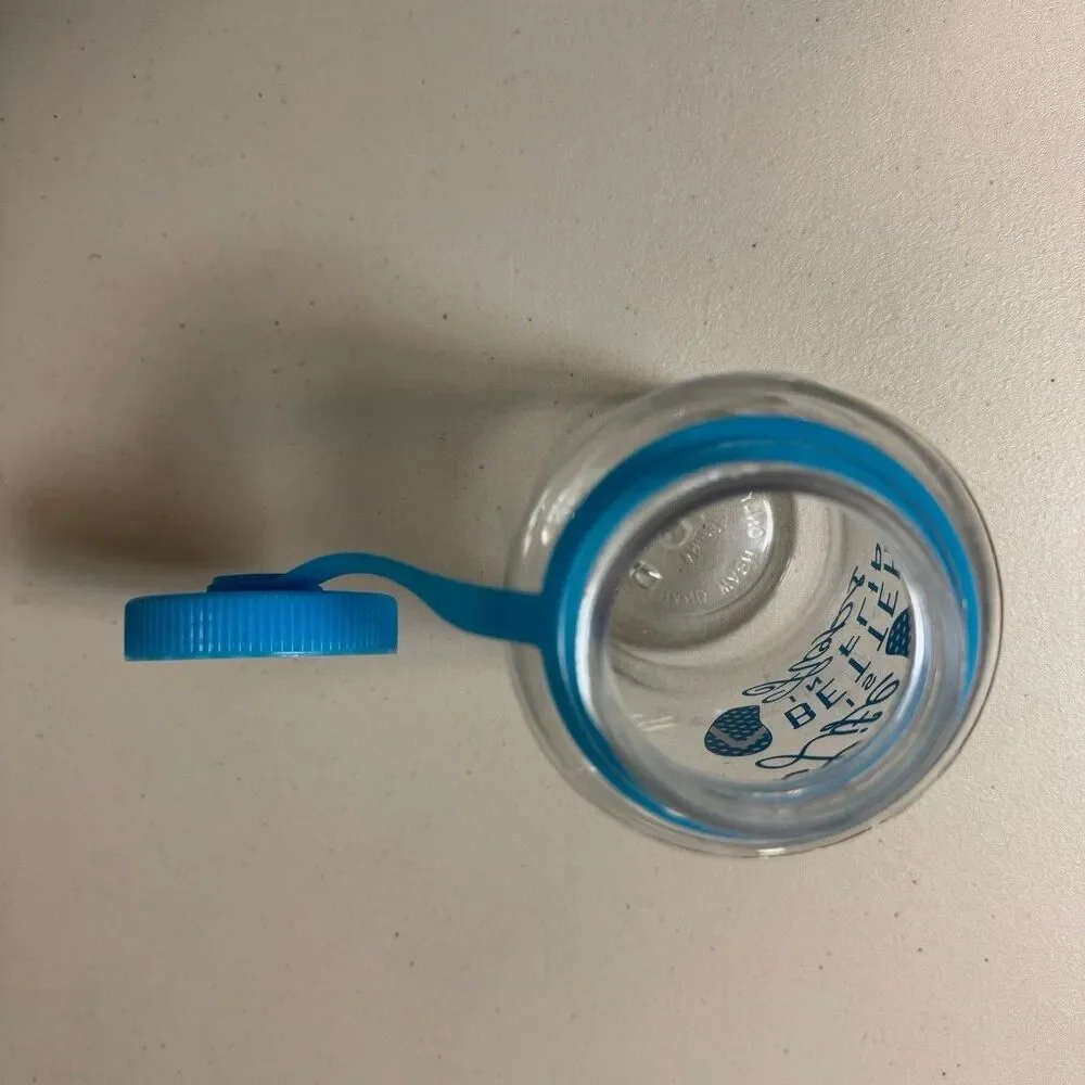 Life Better Flip Flops Clear Blue Water Bottle Large Graphic Summer Beach Drink